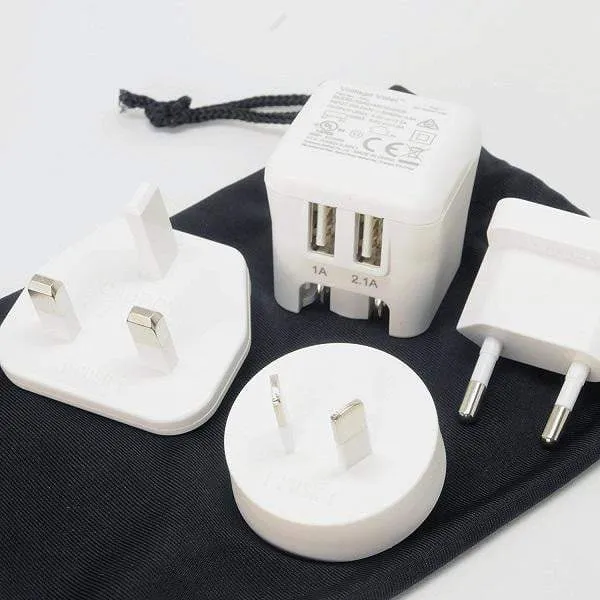 Voltage Valet - Universal Travel Adaptor Kit - Dual USB | US / EU / GB / AU / CH / HK
