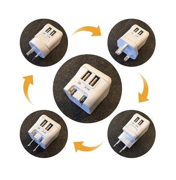 Voltage Valet - Universal Travel Adaptor Kit - Dual USB | US / EU / GB / AU / CH / HK