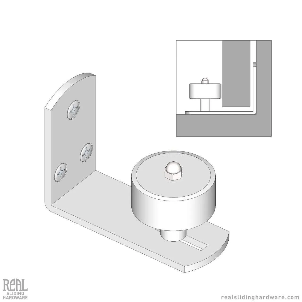 Wall Mounted Roller Sliding Barn Door Guide