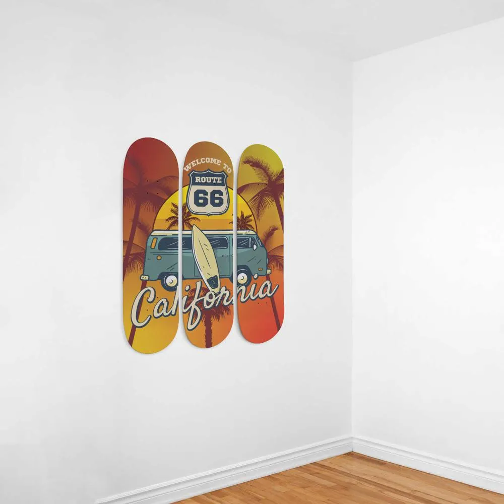 Wonderful California Skateboard Wall Art