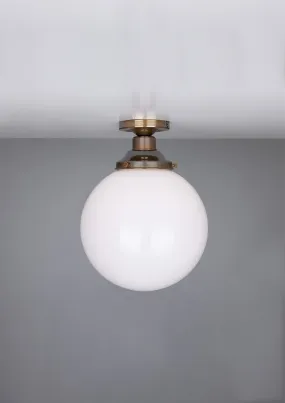 Yerevan Opal Globe Flush Ceiling Light