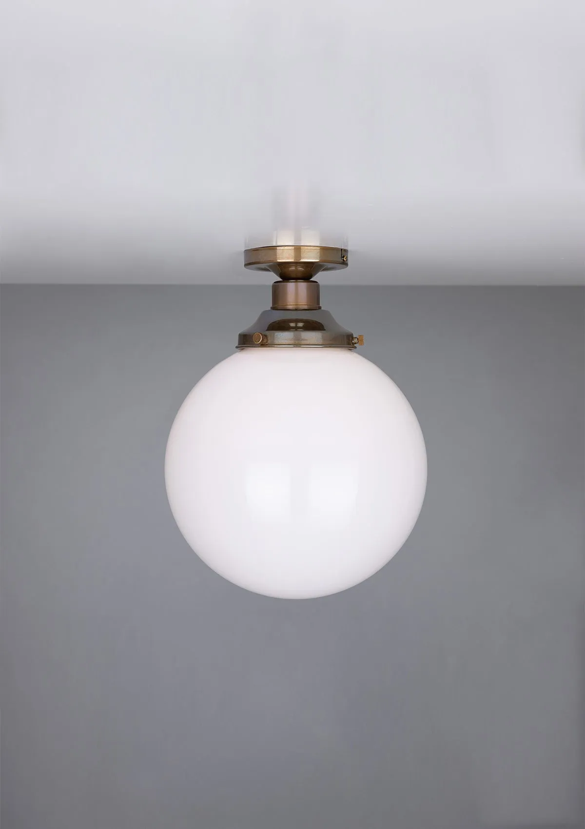 Yerevan Opal Globe Flush Ceiling Light