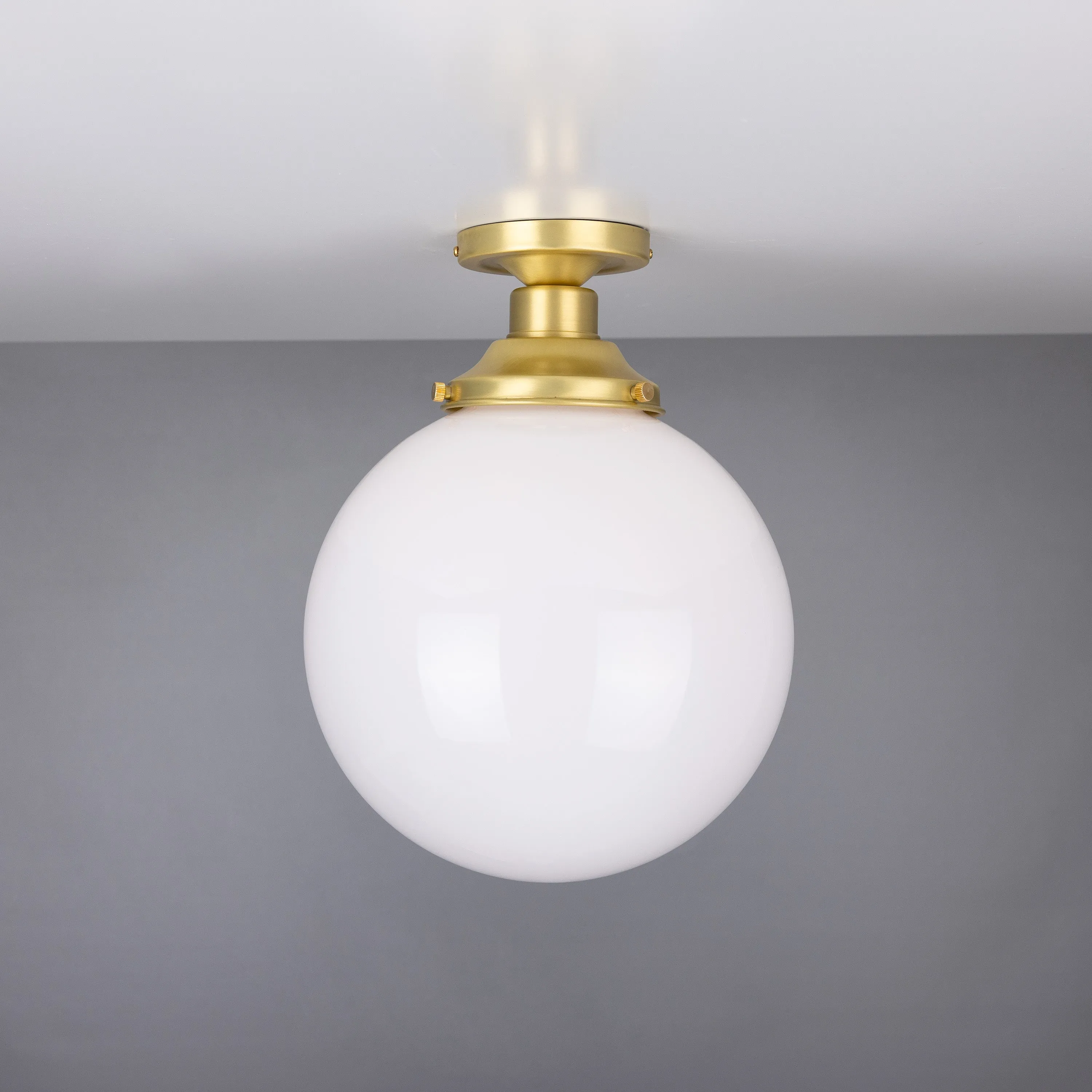Yerevan Opal Globe Flush Ceiling Light